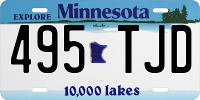 MN license plate 495TJD