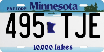 MN license plate 495TJE