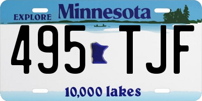 MN license plate 495TJF