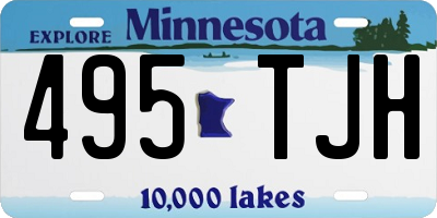 MN license plate 495TJH