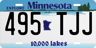 MN license plate 495TJJ