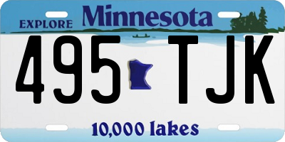 MN license plate 495TJK