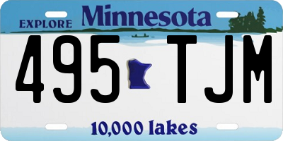 MN license plate 495TJM