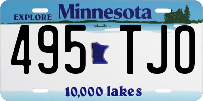 MN license plate 495TJO