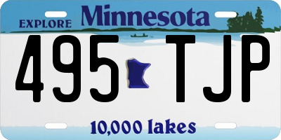 MN license plate 495TJP