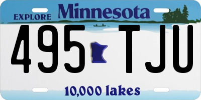 MN license plate 495TJU