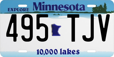 MN license plate 495TJV