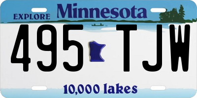 MN license plate 495TJW