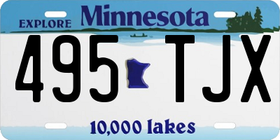 MN license plate 495TJX