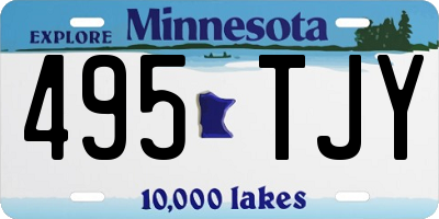 MN license plate 495TJY