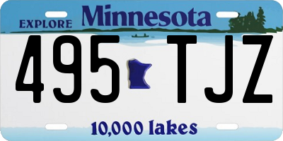MN license plate 495TJZ