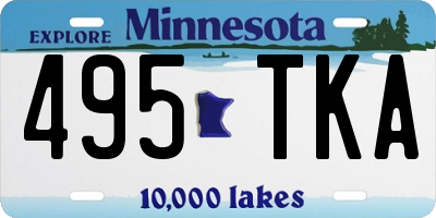 MN license plate 495TKA
