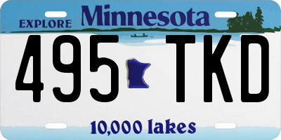 MN license plate 495TKD