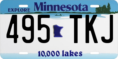 MN license plate 495TKJ