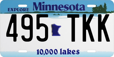 MN license plate 495TKK