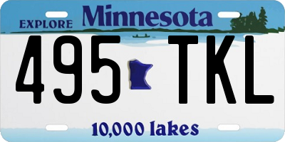 MN license plate 495TKL