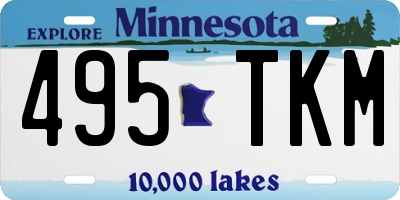 MN license plate 495TKM