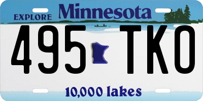 MN license plate 495TKO