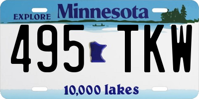 MN license plate 495TKW