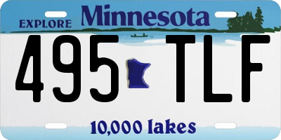 MN license plate 495TLF