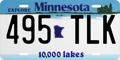 MN license plate 495TLK