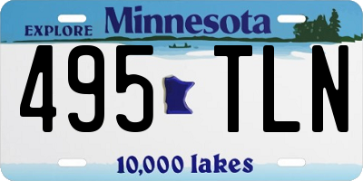 MN license plate 495TLN