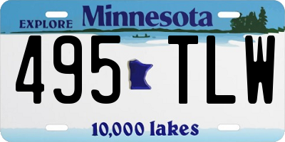 MN license plate 495TLW