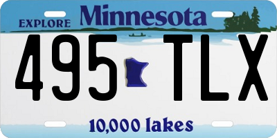 MN license plate 495TLX
