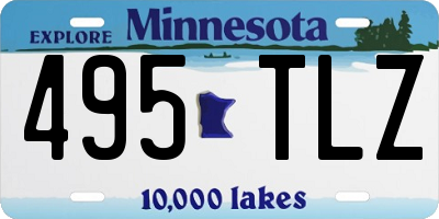 MN license plate 495TLZ