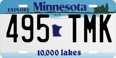 MN license plate 495TMK