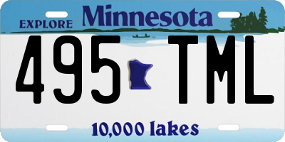 MN license plate 495TML