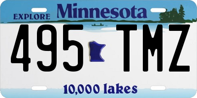 MN license plate 495TMZ