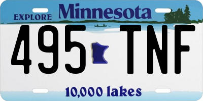 MN license plate 495TNF