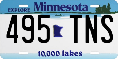 MN license plate 495TNS