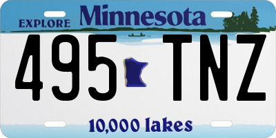 MN license plate 495TNZ