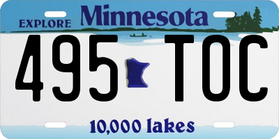MN license plate 495TOC
