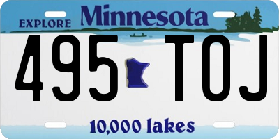 MN license plate 495TOJ
