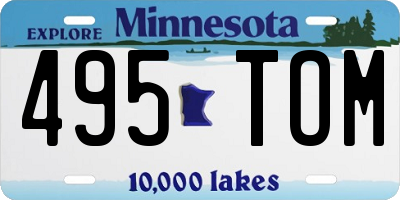 MN license plate 495TOM