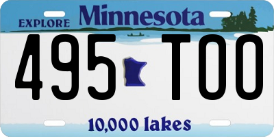 MN license plate 495TOO
