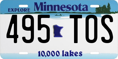 MN license plate 495TOS
