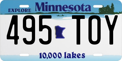 MN license plate 495TOY