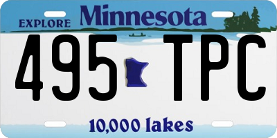 MN license plate 495TPC