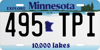 MN license plate 495TPI