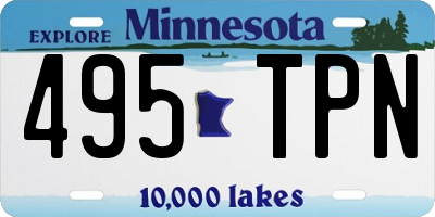MN license plate 495TPN