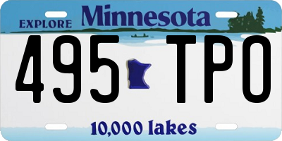 MN license plate 495TPO