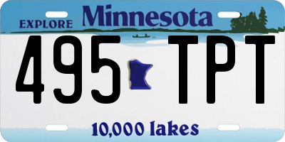 MN license plate 495TPT