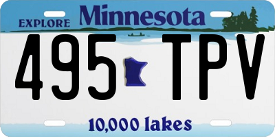 MN license plate 495TPV