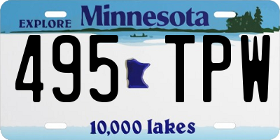 MN license plate 495TPW