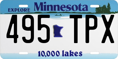 MN license plate 495TPX