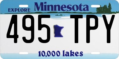 MN license plate 495TPY